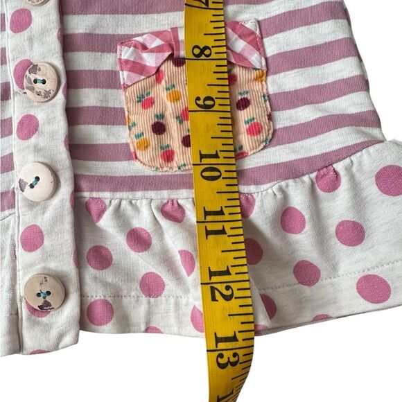 Matilda Jane Hooded stripes and polka dots elbow patch Jacket Sz 18-24 months - Picture 4 of 6